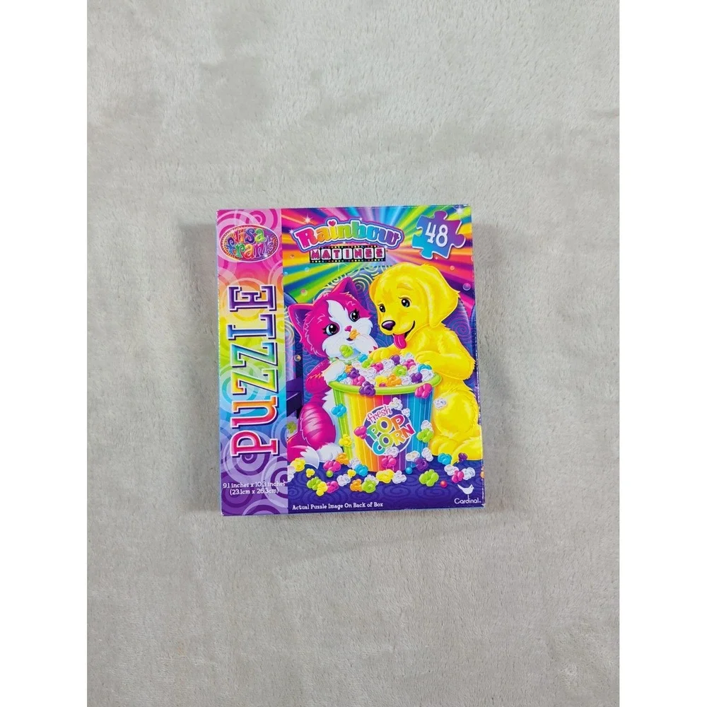 Lisa Frank Rainbow Matinee 48 Piece Jigsaw Puzzle Cardinal Puppy Kitten 97832